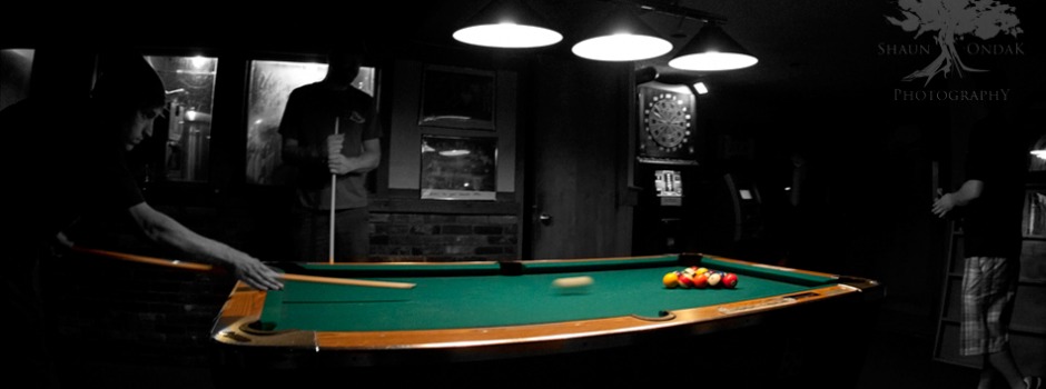 Pool at the Lake Placid Pub and Brewery